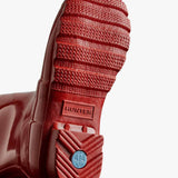 Røde, blanke Hunter gummistøvler købt i HAUSFRAU