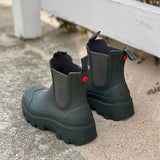 HUNTER Elastic Chelsea støvler - Dark Olive