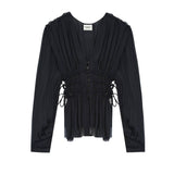 ISABEL MARANT Axeline bluse - sort