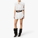 ISABEL MARANT Dersia top - Hvid