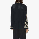 ISABEL MARANT Falonne bluse - sort med broderie