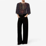 ISABEL MARANT Floma top - Sort/Ecru