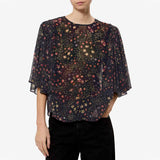 ISABEL MARANT Floma top - Sort/Ecru
