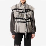 ISABEL MARANT Ginesa cardigan vest - Ecru/Sort