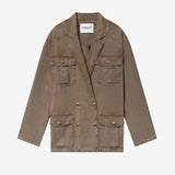 ISABEL MARANT Nevala jakke - Dark Bronze