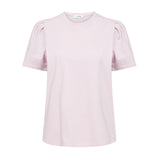 Rosa t-shirt med korte pufærmer