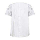 Hvid t-shirt med blonde ærmer