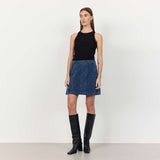 LEVETE ROOM Kate 3 denim nederdel - vintage blue