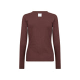 LEVETE ROOM Numbia 3 T-shirt - Bitter Chocolate
