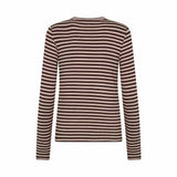 LEVETE ROOM Ika 11 bluse - Coffee Bean Combi