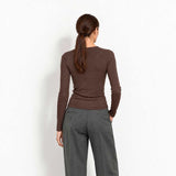 LEVETE ROOM Ika 4 bluse - Coffee Bean