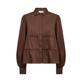 LEVETE ROOM Isla Solid 95 Skjorte - Fondue Fudge