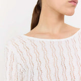 Lang blonde kjole i hvid fra Levete Room