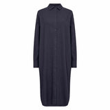 Mørkeblå Naja hør skjortekjole fra Levete