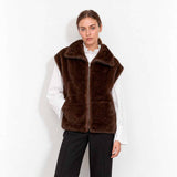 LEVETE ROOM Ulle 2 vest - Coffee Bean