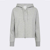 Grå hoodie med lynlås fra Levete Room