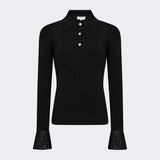 LEVETE ROOM Obi 1 polo bluse - sort