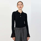 LEVETE ROOM Obi 1 polo bluse - sort