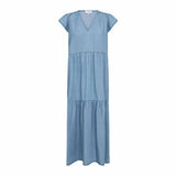 LEVETE ROOM Rora 3 kjole - Mid Blue Denim