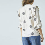 LOVE & DIVINE love1347 bluse - bamboo/ black flower