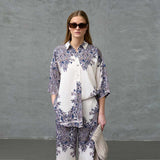 LOVE & DIVINE love971-17 skjorte - champagne paisley