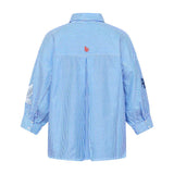 LOVE & DIVINE love1604-2 Skjorte - Blue Dream Stripes Emb.
