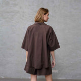 LOVE & DIVINE love971-15 skjorte - dark chocolate