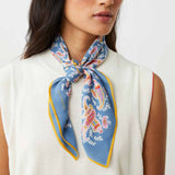 MOISMONT Colibri silke tørklæde N°763 - Indigo