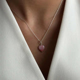 PICO French Heart vedhæng - coral