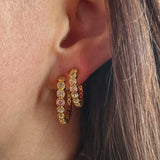 PICO Alba crystal stud øreringe - guld