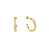 PICO Alba crystal stud øreringe - guld