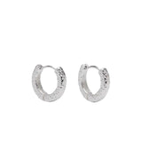 rå, enkle sølv øreringe