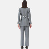 GANNI W0110 Future Melange Twill Suiting Zip bukser - phantom grå