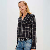 RAILS Malin skjorte - Onyx sand birch