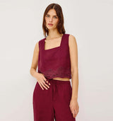 RAILS Akira top - Berry Hibiscus Embroidery