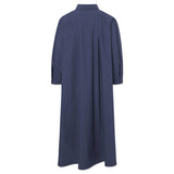 RUE DE TOKYO Dune poplin kjole - dark navy