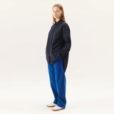 RUE DE TOKYO Shelby poplin skjorte - dark navy