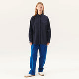 RUE DE TOKYO Shelby poplin skjorte - dark navy