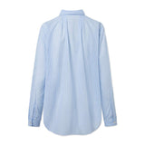 RUE DE TOKYO Shelby cotton voile skjorte - light blue stripe
