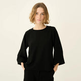RUE DE TOKYO Simako crepe bluse - sort