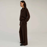 RHEA SW08.11 Zip Polo strik - Dark Brown
