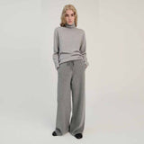 RHEA Drawstring strik bukser - Mid Grey