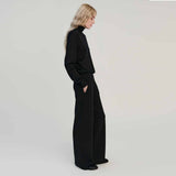 RHEA BT01.01 Drawstring strik bukser - sort