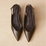 RIVECOUR 417 slingback sko - Khaki