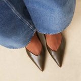 RIVECOUR 417 slingback sko - Khaki