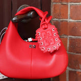 GANNI B2070123 Hobo Mini Grained taske - goji berry