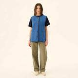 RUE DE TOKYO Cady vest - navy/blue stripe