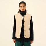 RUE DE TOKYO Cas Teddy vest - Ecru
