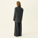 RUE DE TOKYO Cica wool blazer - grey pinstripe