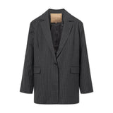 RUE DE TOKYO Cica wool blazer - grey pinstripe